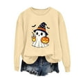 thumbnail image 2 of Neewe Women's Halloween Printed Crew Neck Sweatshirt Loose Soft Long Sleeve Pullover Casual Tops, 2 of 4