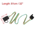 thumbnail image 2 of Unique Bargains 4 Pin 32'' Trailer 4 Flat Wire Plug Hitch Light Trailer Wiring Harness Extender Male Female Connector for Tail Lights, 2 of 5