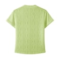 thumbnail image 6 of Favoffer Women’s Textured V-Neck Blouse Short Sleeve Button Front Casual Linen Tops Solid Color Loose Fit Lightweight Breathable Summer Shirts, 6 of 8