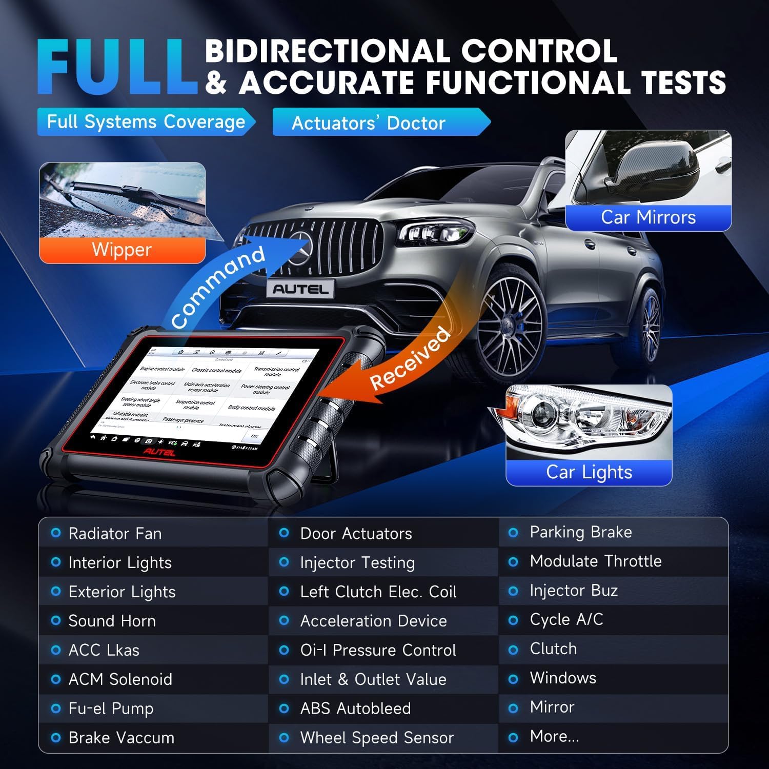 Autel Scanner MaxiPRO MP900BT - 2026 MP900-BT Up of MP900, w/MV108S DoIP CAN FD, Advanced Diagnostic Scan Tool , 3000+ Test, 40+ Reset, OS11, FCA SGW