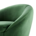 thumbnail image 6 of Armchair Swivel Accent Chair, Black Green, Velvet, Modern Contemporary, Living Lounge Cafe Room Hotel Lobby Hospitality, 6 of 7
