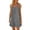 Dark Gray, variant on Long Dresses For Women Women's Casual Beach Mini Dress Solid Color Sleeveless Backless Camisole Summer Relaxation Wear