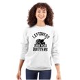 thumbnail image 3 of Leftovers are for Quitters Turkey Day Unisex Plus Fleece Graphic Sweatshirt Brisco Brands 3X, 3 of 5