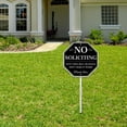 thumbnail image 4 of Uflashmi No Soliciting Yard Sign for House Yard with Stake, Metal, Black and White, 10 x 28 in, 4 of 8