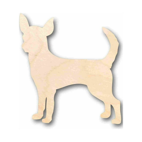 Unfinished Wood Chihuahua Silhouette - Craft- up to 46" DIY 16" / 1/2"