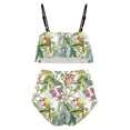 thumbnail image 5 of ibuvkizy Tankinis Swimsuits for Women Clearance Loose Modest Two Piece Bathing Suits Ladies Fashion Multicolor Retro Print Swimming Trunks Sling Women Split Swimsuit Bikini Sets for Women's Plus Size, 5 of 5