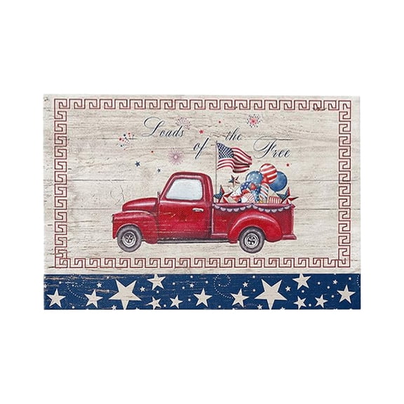 USA 250th Anniversary Patriotic Placemat – Linen Table Mat for 4th of July, Veterans Day, Memorial Day, Independence Day Party Decorations, Waterproof & Reusable