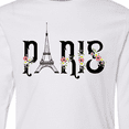 thumbnail image 4 of Inktastic Paris Eiffel Tower with Flowers Long Sleeve Youth T-Shirt, 4 of 5
