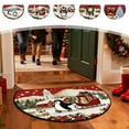 thumbnail image 7 of Mecorevxz Christmas Decorations,Half Round Doormat Non Slip Indoor Outdoor Entrance Semi Circle Area Rug Washable Half Moon Rug Front Floor Mat for Christmas Decor（D）, 7 of 7