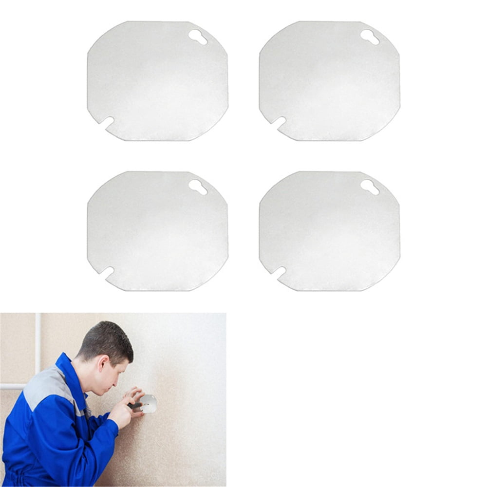 8 Packs Octagon Electrical Box Cover,Metal Junction Box Covers, Blank Flat Outlet Box Cover for 4 inch Octagonal Box