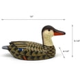 thumbnail image 3 of CVHOMEDECO. Primitives Hand Engraving and Painted Wood Duck Decor Farmhouse Figurine Mallard Decorative Accent, 10 Inch, Brown, 3 of 7
