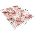 thumbnail image 4 of Pink Bichon Frise and Flower Blanket,Comfortable Soft Flannel Throw Blanket,All Season,Warm Lightweight Blankets for Sofa Bed Couch Living Room Chair,60"x80"(150x200cm), 4 of 4