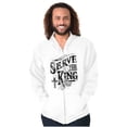 thumbnail image 5 of Serve The King Jesus Christ Religion Zip Up Hoodie Men's Women's Brisco Brands S, 5 of 6