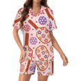 thumbnail image 1 of PRIYAL Pyjamas Mignons pour Femmes Ensemble de Shorts Deux Pièces Manches Courtes, 1 of 5