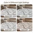 thumbnail image 7 of ODIKA 8'x10' Monochrome Geometric Maze Washable Area Rug Dynamic Angular Patterns for for King Size Bedroom Under Bed, Master Suite, Non-Shedding, Easy Care, 7 of 7