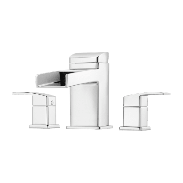 Pfister RT65DFC Kenzo 2-Handle Waterfall Spout Roman Tub Trim in Polished Chrome