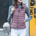 thumbnail image 4 of Enjoytime Womens Winter Coats Solid Color Sleeveless Zip Up Jacket Lightweight Trendy Casual Outerwear Plus Size Womens Clothing Purple XXXL, 4 of 4