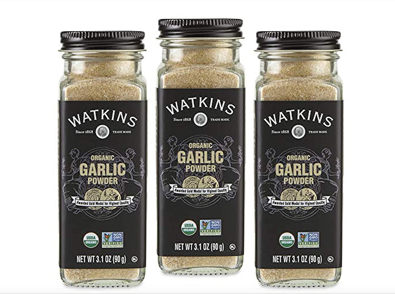 Watkins Gourmet Organic Spice Jar, Garlic Powder, 3.1 Ounce Jar, 3