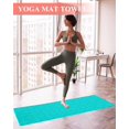 thumbnail image 2 of Turquoise Plaid Yoga Towel for Hot Yoga Non Slip, Geometric Leaf Diamond Morocco Abstract Yoga Mat Towel Absorbent Yoga Sweat Towels Microfiber Hot Yoga Blanket for Bikram Pilates 26"x74", 2 of 7