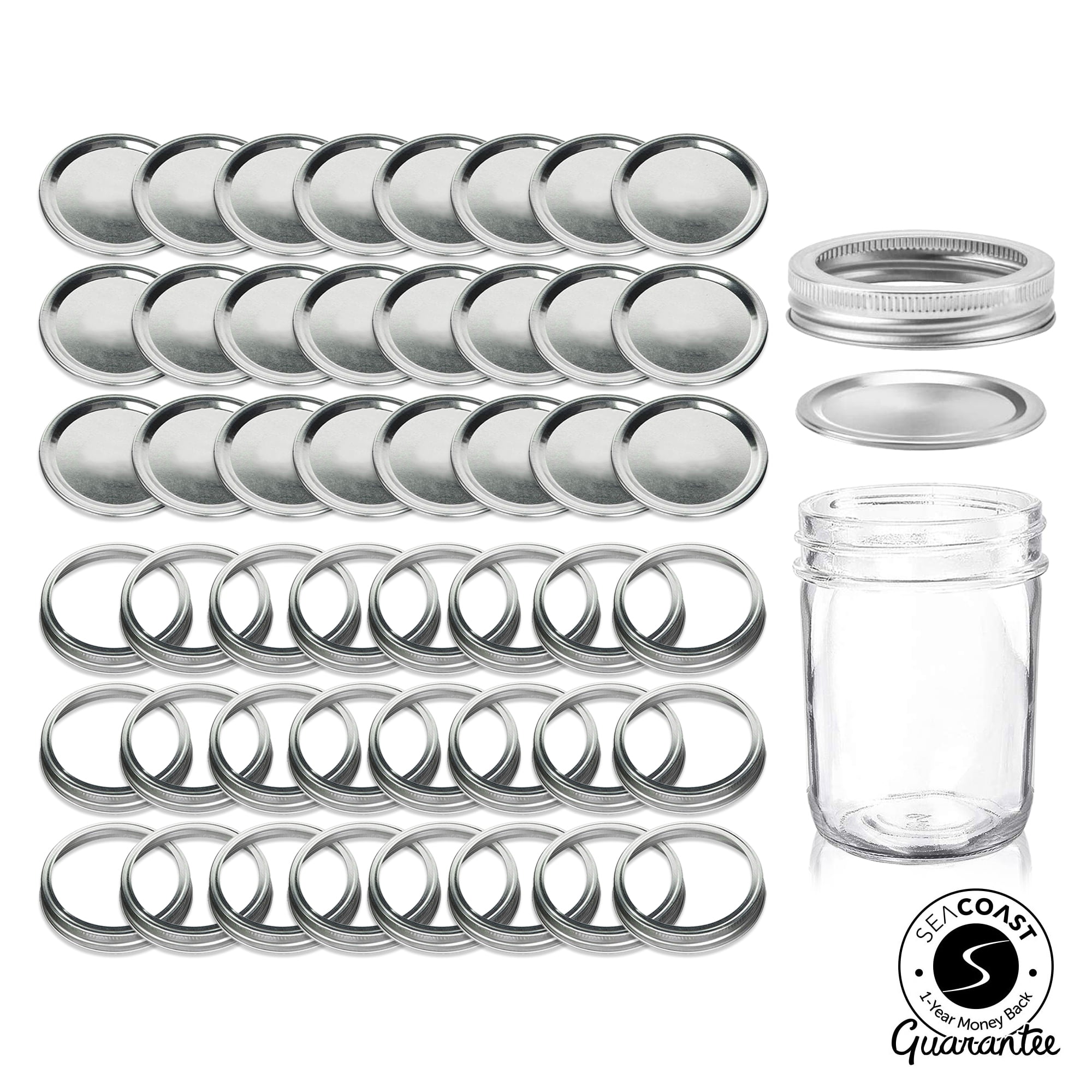 Seacoast Wide Mouth Pint Mason Jar Lids Wide Mouth Canning Jar Lids