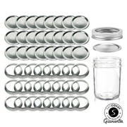 Seacoast Stainless Steel Lids and Bands for 16 Oz Mason Jar, Set of 24 Lids (Wide Mouth) - JARS NOT INCLUDED