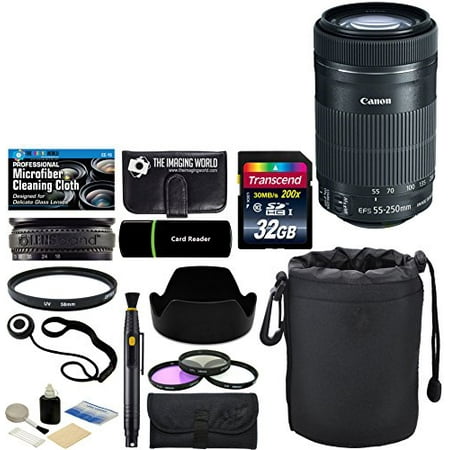 Canon EF-S 55-250mm F/4-5.6 IS STM Telephoto Zoom Lens for EOS 7D, 60D, EOS 70D, Rebel SL1, T1i, T2i, T3, T3i, T4i,