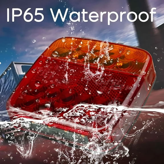 HIBIBUD Wireless Trailer Lights, New LED Wireless Tail Lights for Trailer, Rechargeable Towing Light Kit with Powerful Suction Base for Trucks, Boat