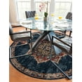 thumbnail image 7 of Unique Loom Utopia Collection Area Rug - Helios (5' Round Dark Blue/Beige), 7 of 7