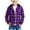Purple, variant on AIEOTT Boys Fall Plaid Button Down Shirt Kids Long Sleeve Flannel Shirt with Hood Lightweight Jackets, for 5-16 Years