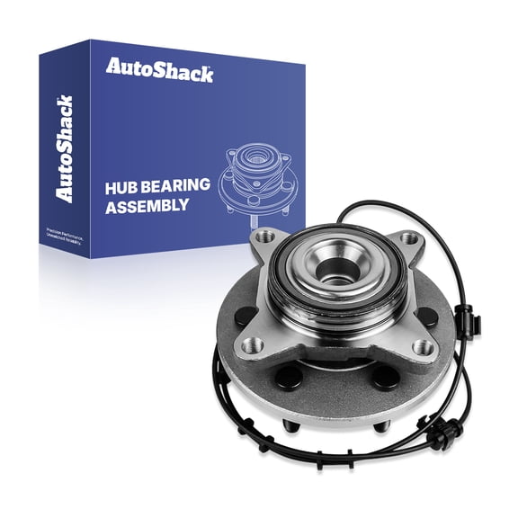 AutoShack Front Wheel Hub Bearing Assembly - Driver or Passenger Side for Ford & Lincoln, Expedition 2002-2006 Navigator 2002-2006, RWD 4WD V8 4.6L 5.4L - 6-Lug, With ABS