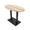 Blonde Surfside Ash w/Black Base, variant on Boat Oval Bistro Height Meeting Table Double Metal Base 34x70 Bar Table