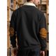 thumbnail image 4 of pstuiky Camisas de manga larga de invierno para hombre, Chaqueta informal de color liso con botones y cuello alto para hombre, elegante sudadera con capucha y bloques de color l, 4 of 4