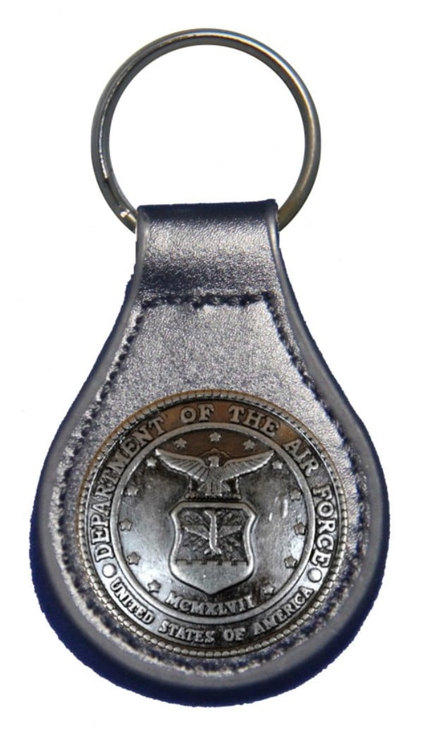 United States Air Force leather key fob or keychain Black