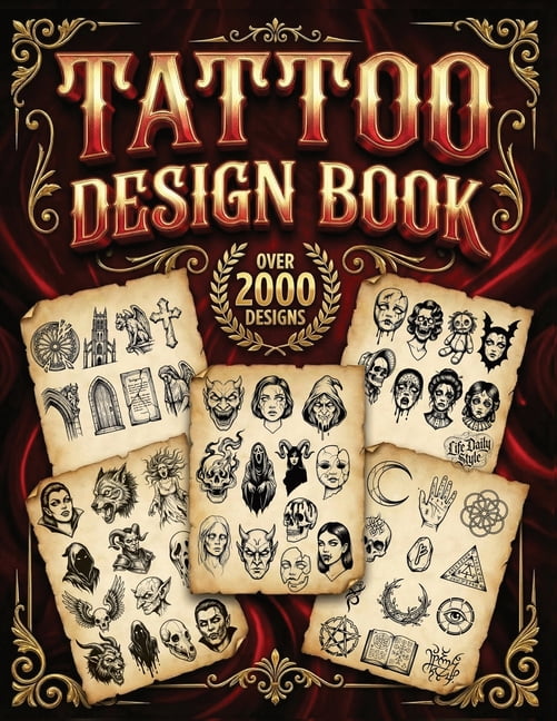 Tattoo Johnny: 3,000 Tattoo Designs Book for Adults by Renowned