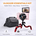 thumbnail image 3 of Acuvar 4K Digital Camera 64MP Vlogging Kit with flip screen, WiFi, tripod, case and 64GB card, 3 of 8