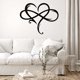 thumbnail image 4 of Decoración de pared de corazón infinito de 55 x 46 cm, arte de pared de metal, regalo de decoración de arte de hierro, escultura de pared de amor eterno para sala de estar, dormitorio, 4 of 5