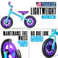thumbnail image 5 of Toddler Balance Bike – Lightweight No Pedal First Bike for Ages 18 Months to 4 Years – Adjustable Seat – Maintenance-Free 10" Tires – Madd Gear My 1st BMX Balance Bike - Teal / Purple, 5 of 11