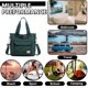 thumbnail image 5 of Bolso de mano de lona para mujer, bolso bandolera de hombro, bolso pequeño, bolsos de trabajo con asa superior y múltiples bolsillos, 5 of 5
