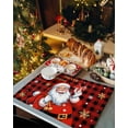 thumbnail image 6 of Christmas Placemats Set of 6, Santa Claus Place Mats Merry Christmas Snowflake Buffalo Plaid Placemat Table Decoration for Kitchen Table Dinner Xmas Holiday Party Decor Indoor Outdoor 13x19 Inch, 6 of 9