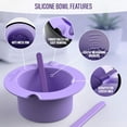 thumbnail image 2 of Forro de silicona Wax Warmer Tress Wellness con espátulas, color morado, 2 of 6