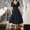 Black, variant on Ayolanni Short Sleeve Women Summer Dresses Solid Casual V-Neck Maxi A-Line Dress Fitted Waist Wedding Guest Dressy Lace Patchwork Vacation Sundress Green L