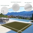 thumbnail image 3 of Outdoor Rug 3x5 ft Green Solid Color Outdoor Large Area Rug Non Slip Rubber Dark Olive Front Door Mat RV Rug Camping Carpet Patio Outdoor Rugs for Backyard Balcony Deck Porch Indoor, 3 of 9