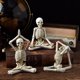 thumbnail image 3 of Estatuilla de calavera de Yoga para Halloween, decoración plana para dormitorio, estudio de Yoga, sala de estar, 3 of 5