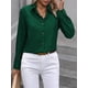 thumbnail image 5 of Camisas con Botones para Mujer, Blusas de Larga, Blusas Casuales Lisas para Oficina y Trabajo Verde Oscuro S, 5 of 7