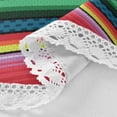 thumbnail image 4 of Coolnut 60" Mexican Serape Stripes Colorful Outdoor Round Tablecloth, Waterproof Stain-Resistant Non-Slip Circular Tablecloth with Umbrella Hole and Zipper for Tabletop Backyard Party BBQ Decor, 4 of 7