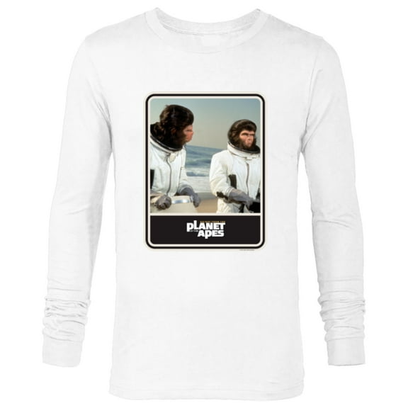 Escape from the Planet of the Apes 1971 Cornelius and Zira - Long Sleeve T-Shirt for Men - Customized-White