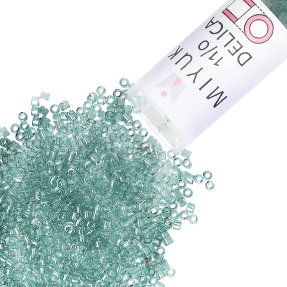 Miyuki Delica Seed Beads – Size 11/0 (1.6 mm), DB0112, Seafoam Luster, 7.2 g, Approx. 1440 Beads