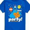 thumbnail image 3 of Sesame Street - Me Love Party Cookie Monster - Toddler and Youth Short Sleeve Graphic T-Shirt, 3 of 5