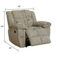 thumbnail image 6 of Aukfa 3-Piece Recliner Sofa Set - 43" Oversized Recliner Overstuffed Armchair for Living Room, Corduroy, Beige, 6 of 14