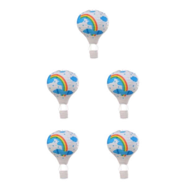 Moyic Linternas de globos aerostáticos de arcoíris, colgante rápido y fácil para decoraciones impecables, globo grande, arcoíris blanco, Type2 NO2
